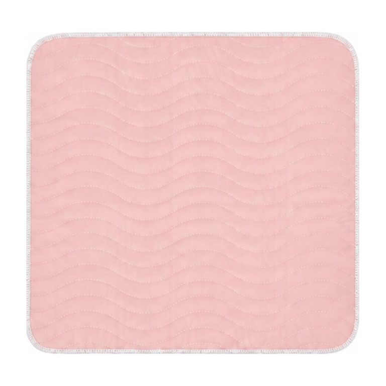 Washable incontinence pad, soft pink, 30 x 33 in