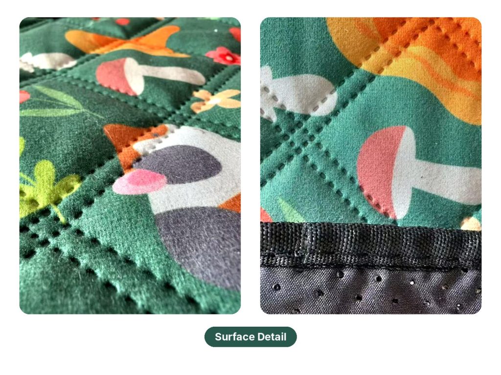 Small Animal Cage Mat, Mushroom Print surface detail