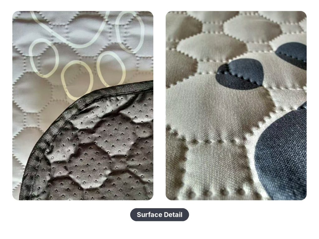 Washable Pet Pad, Paw Print surface detail